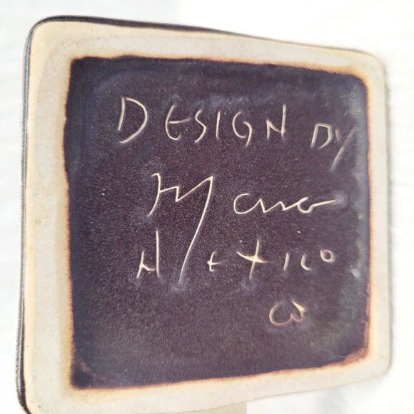 Handcrafted Stoneware Mugs Set Design By Mara Mexico With Chiles / Bottles - Picture 9 of 10